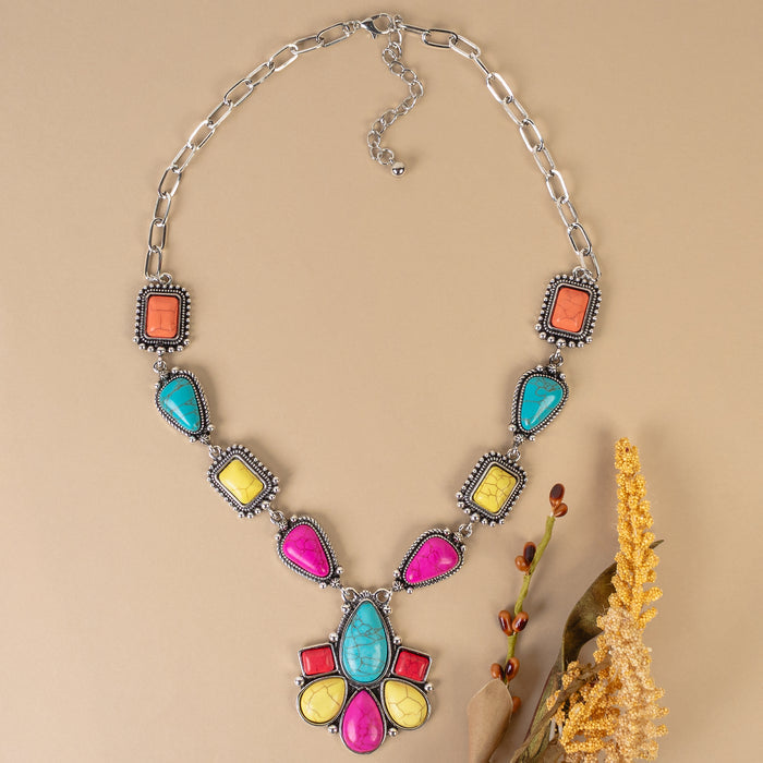 92008 - Squash Blossom Necklace - Multi