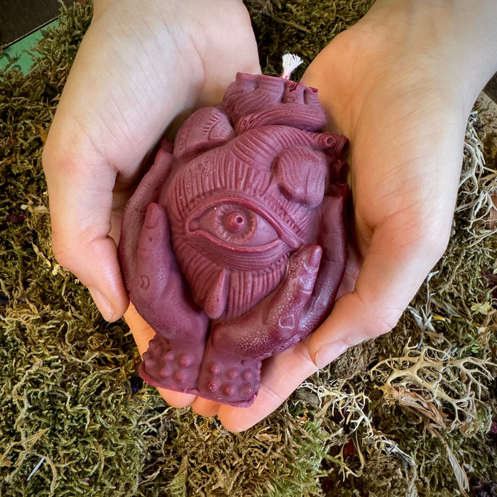 Anatomical Heart Evil Eye Shaped Love Magic Spell Candle