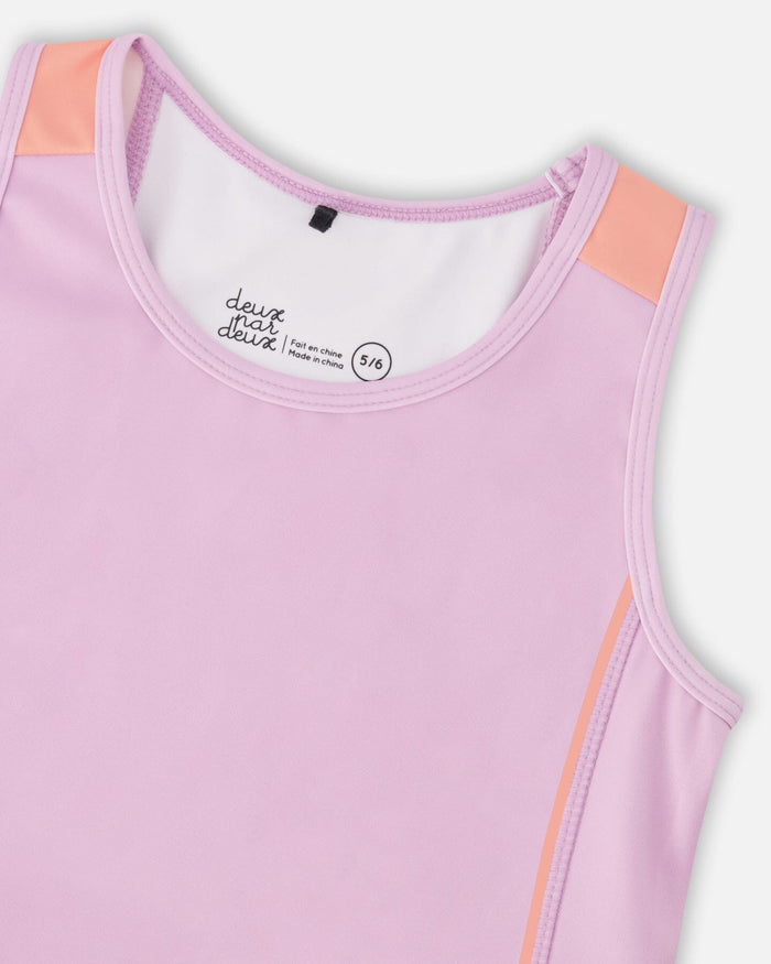 Athletic Tank Top In Recycled Polyester Lilac-2