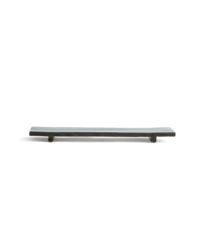 Black Raised Ceramic Tray - Long