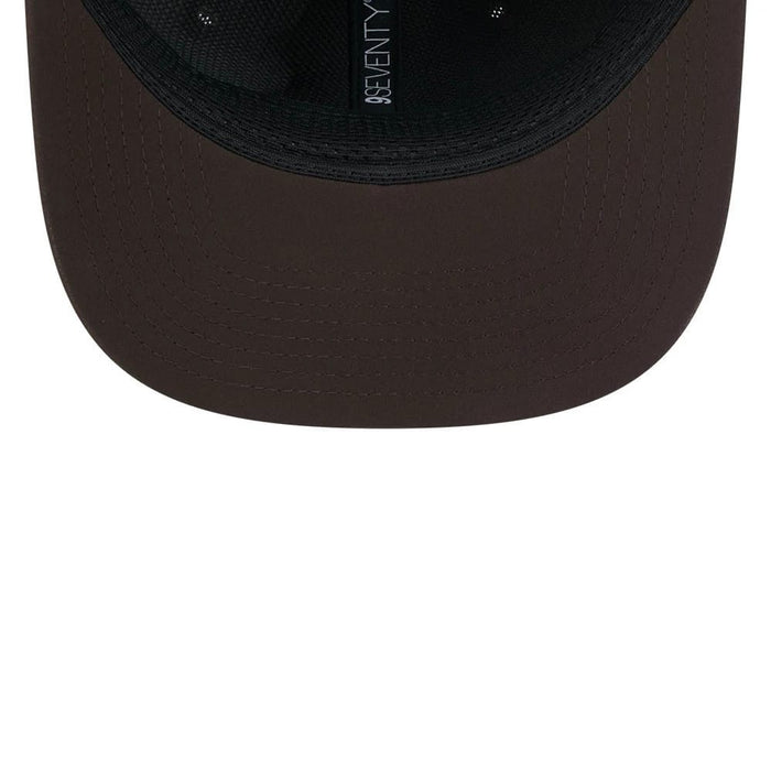 Pictured is this NFL Sideline 2026 Cleveland Browns 9SEVENTY Stretch Snap cap in dark brown. 7