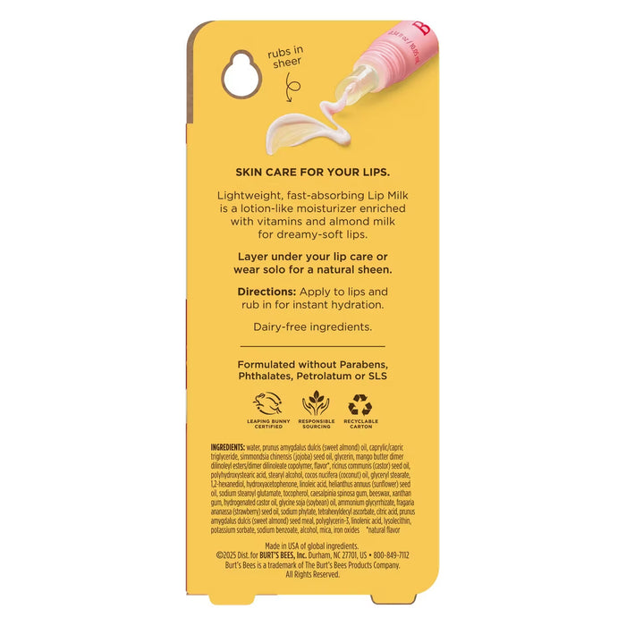 Burt’s Bees Sweet Strawberry Lip Milk, 0.34 oz - 24 Pack