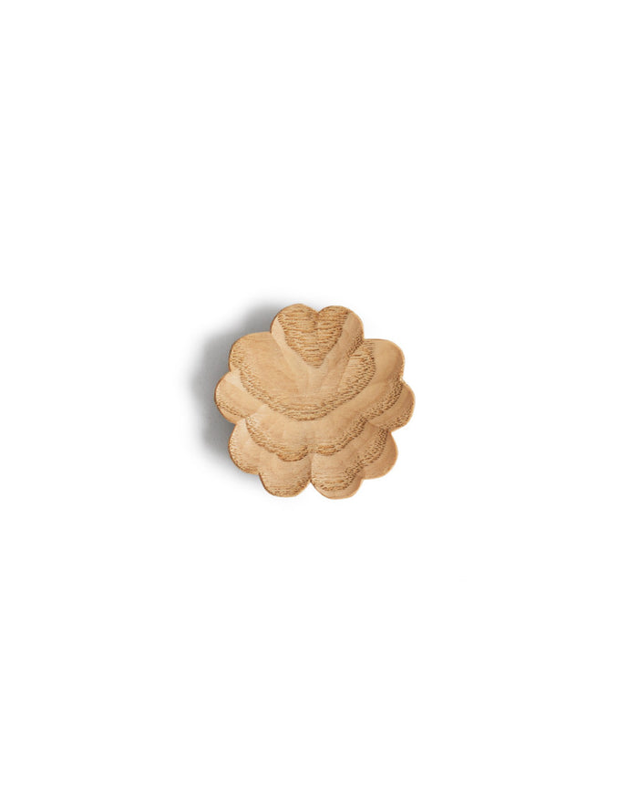 Carved Chestnut Dish - Sakura (OUT OF STOCK)