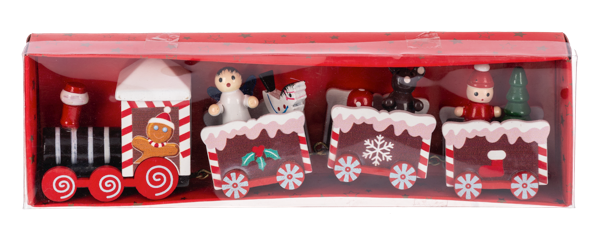 Christmas Gingerbread Train Figurine in a Box