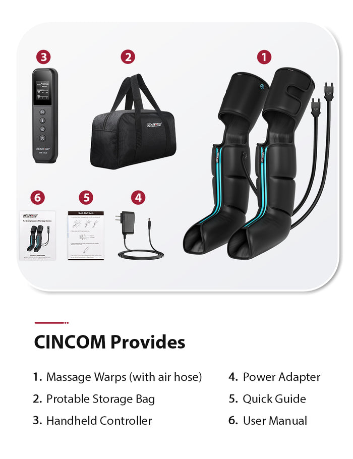 CINCOM 3 in 1 Full Leg Compression Massager for Circulation 105A