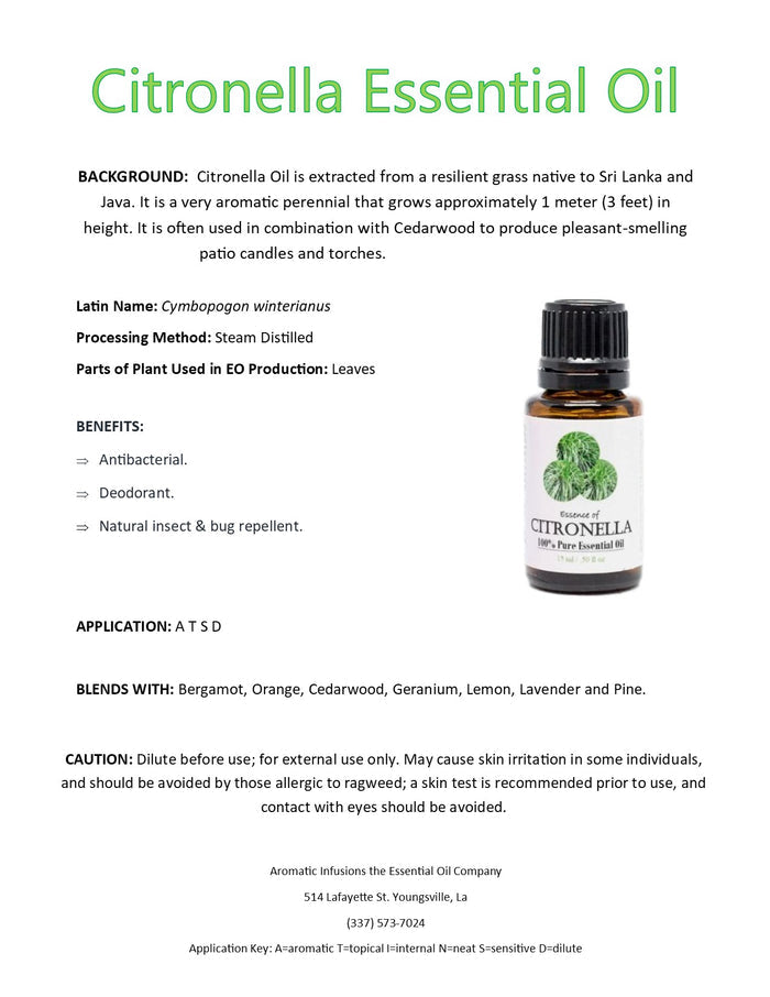 Citronella Essential Oil 15ml