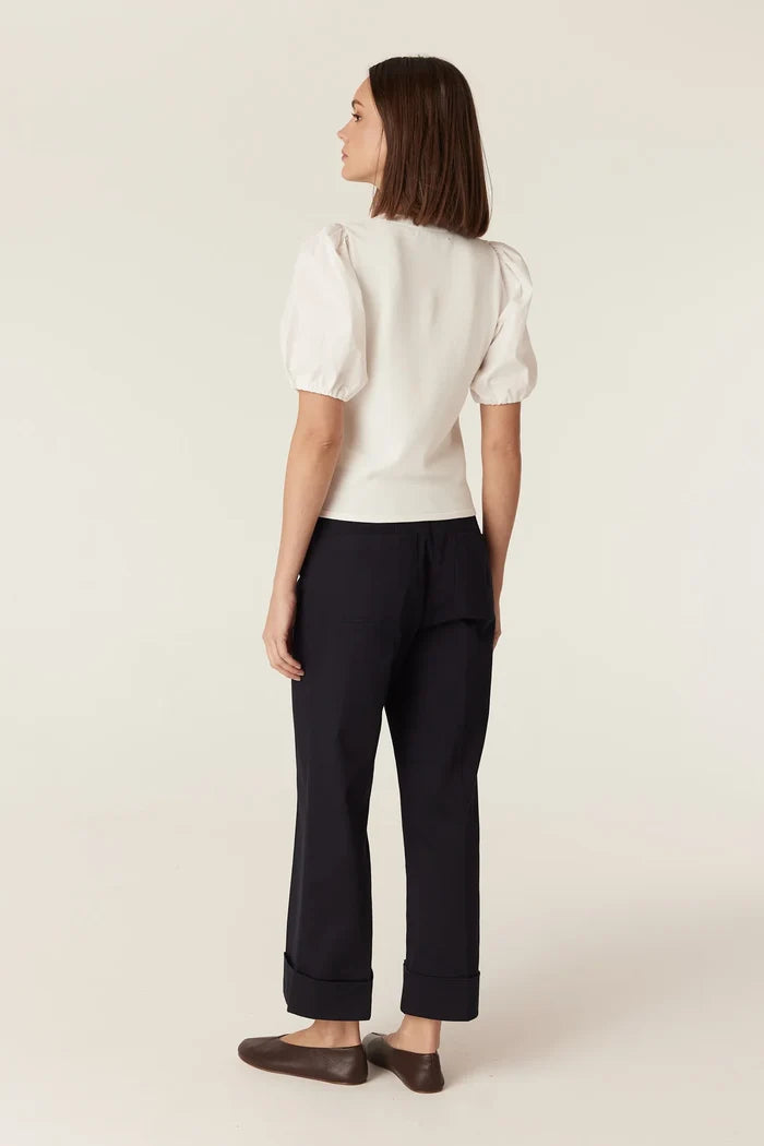 CREPE SPRING TOP | White - Darling & Domain