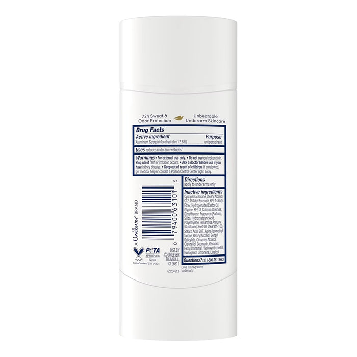 Dove Advanced Care Invisible Sheer Fresh Antiperspirant Deodorant Stick 2.6 oz - 12 Pack