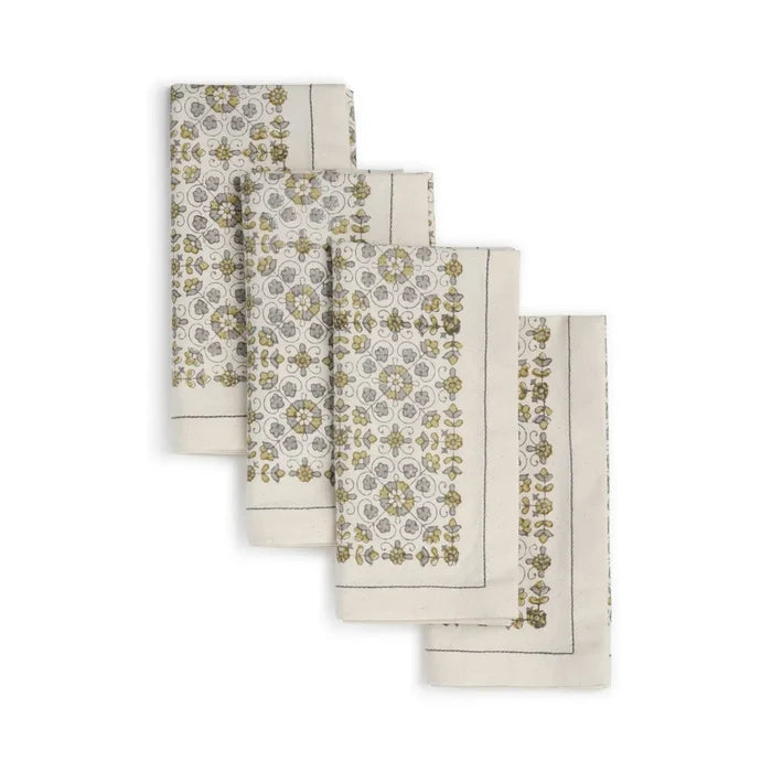 Floral Napkins-Assorted Styles- Set of 4