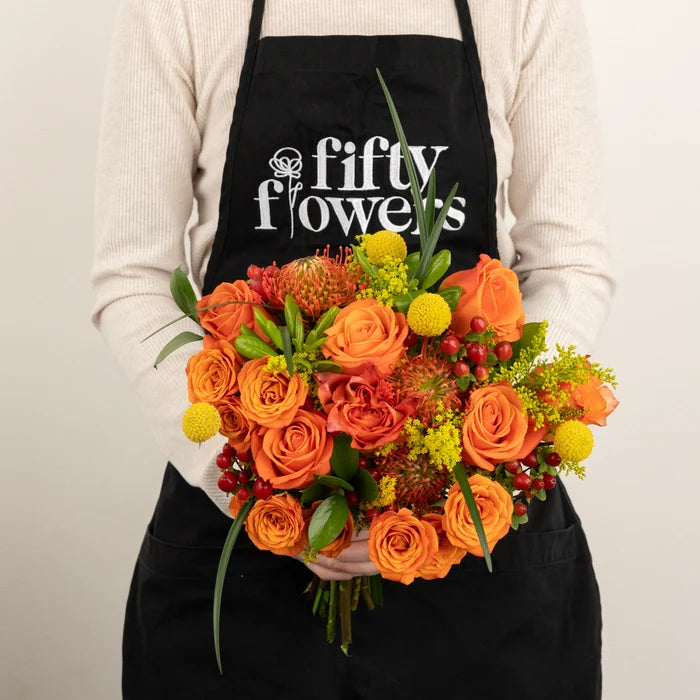 Free Spirit And Pin Cushion Flower Bouquet Apron - Image