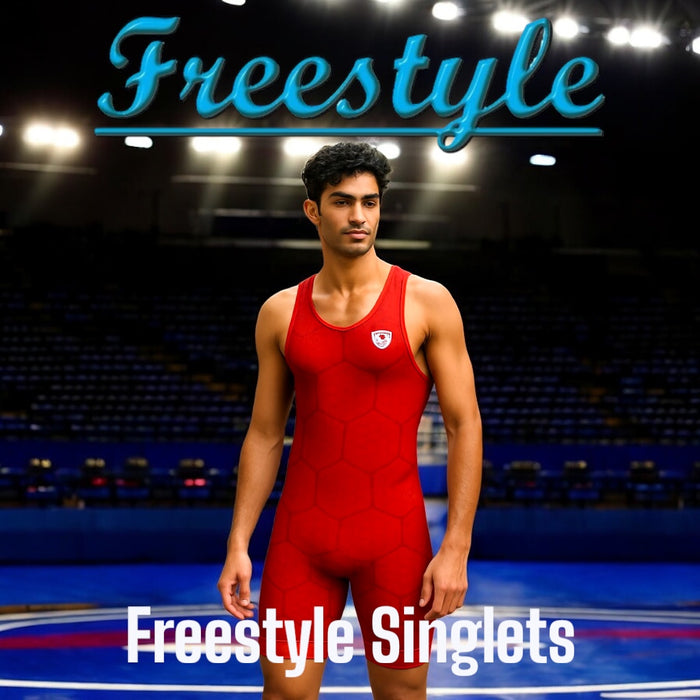 FreeStyle The GEO Competition MENS Red Wrestling Singlet - Takedown Distribution