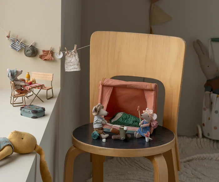Maileg - Furniture For Mouse - Happy Camper Tent - Lifestyle Cut 2