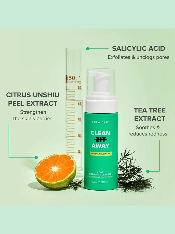 I DEW CARE CLEAN ZIT AWAY ACNE FOAMING CLEANSER | One Colour-Image 5