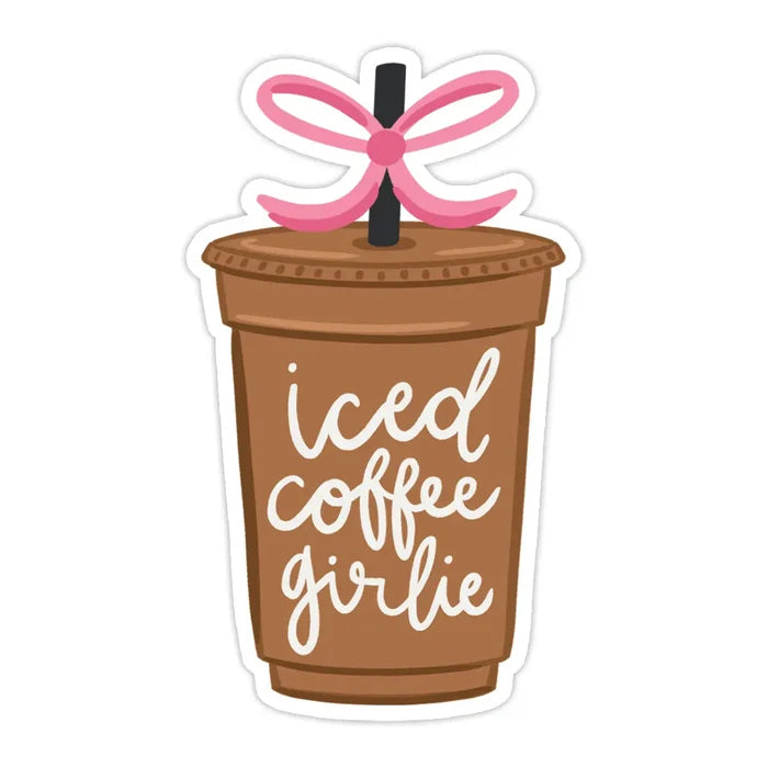 Iced Coffee Girlie Vinyl Sticker