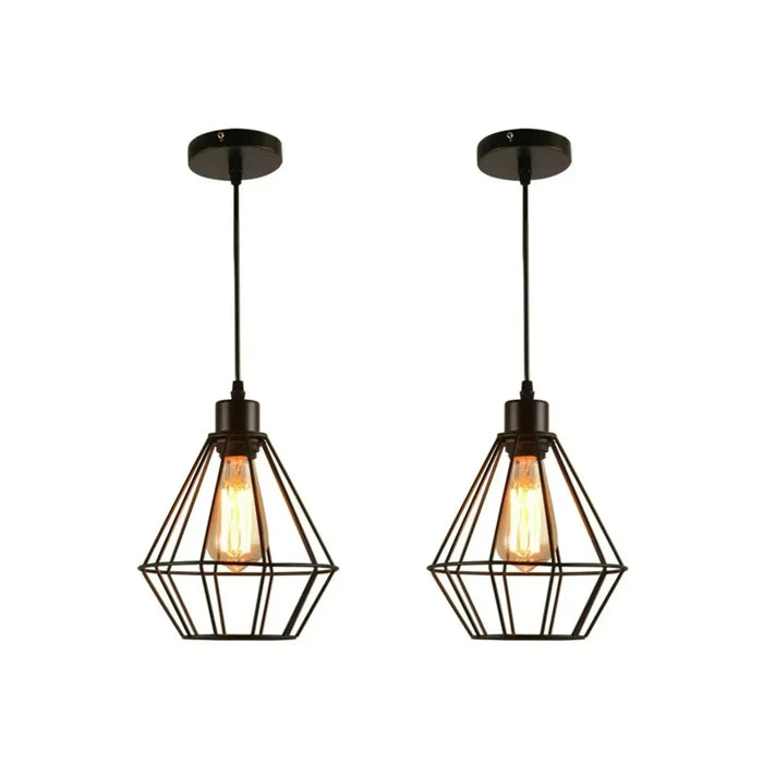 Industrial Metal E27 Bulb Guard Wire Cage Ceiling Pendant Light~5654