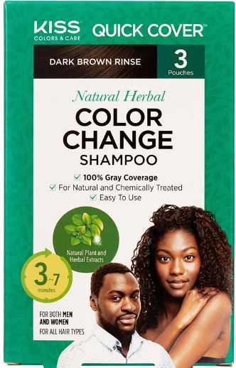 KISS Quick Cover Natural Herbal Color Change Shampoo - Palms Fashion Inc.