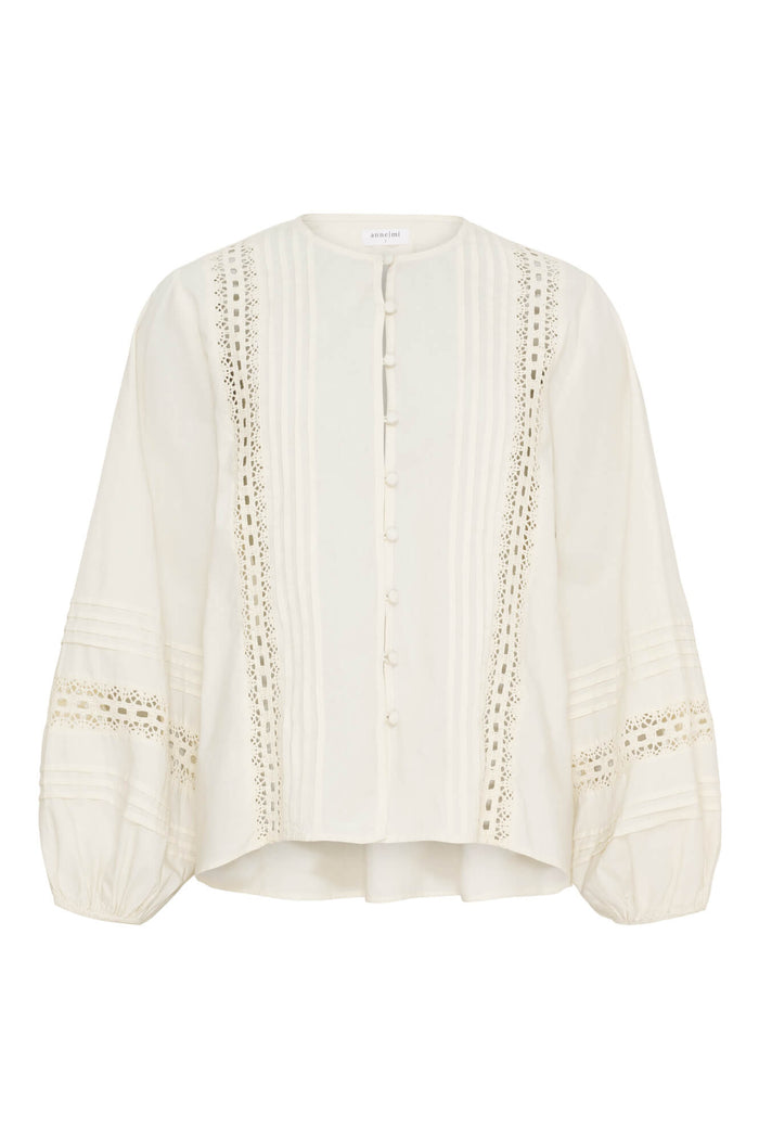 LILY LONG SLEEVE SHIRT in White Sand by Annie Mi