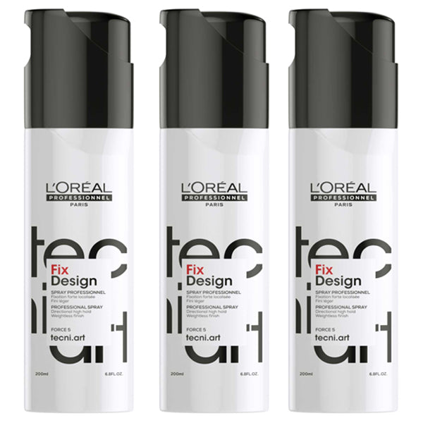 Loreal Tecni.art Fix Design Hairspray, 200 ml (3 pak.)