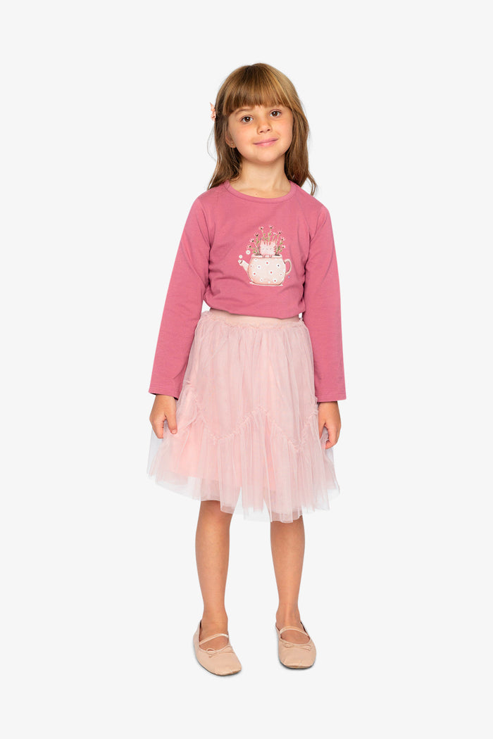 Mesh Skirt Pale Dusty Pink-4