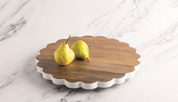 Mud Pie Scalloped Lazy Susan