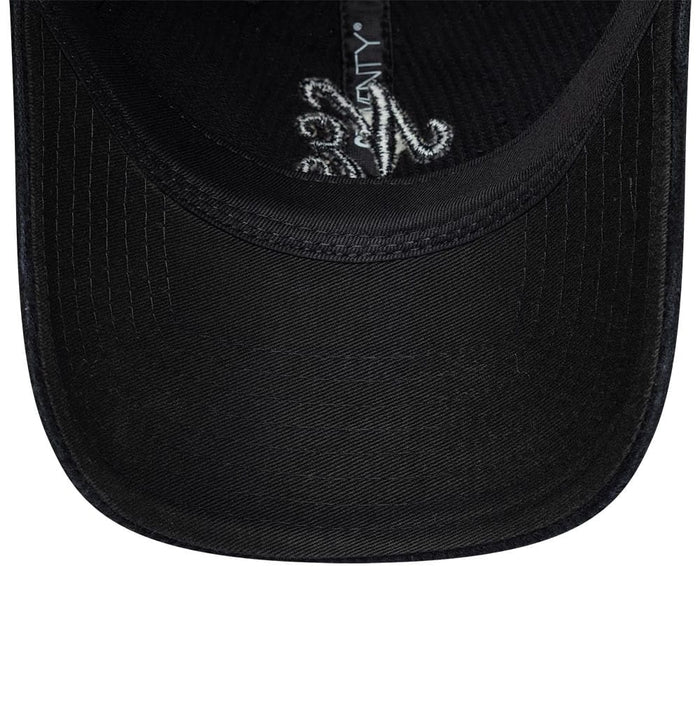 Pictured is this New Era Washed Cord 9TWENTY cap in black. 7