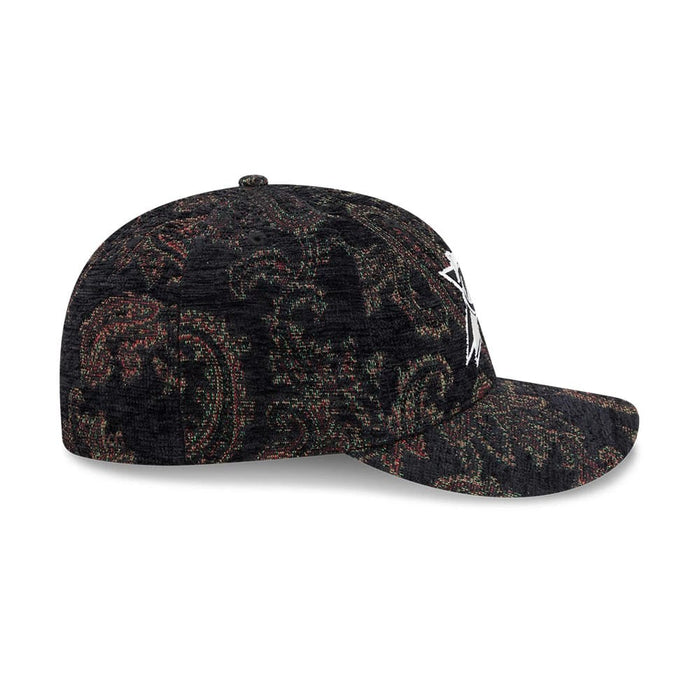 Pictured is this NBA Jacquard Chenille Philadelphia 76ers 59FIFTY Fitted cap in black. 7