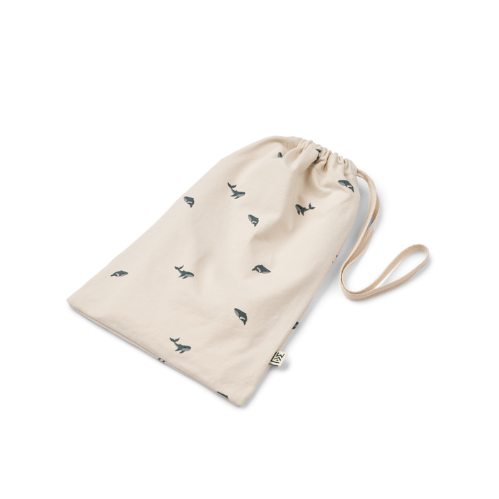 Liewood - Pyjamas Jumpsuit - Birk - Mini Whale/Sandy - Pouch