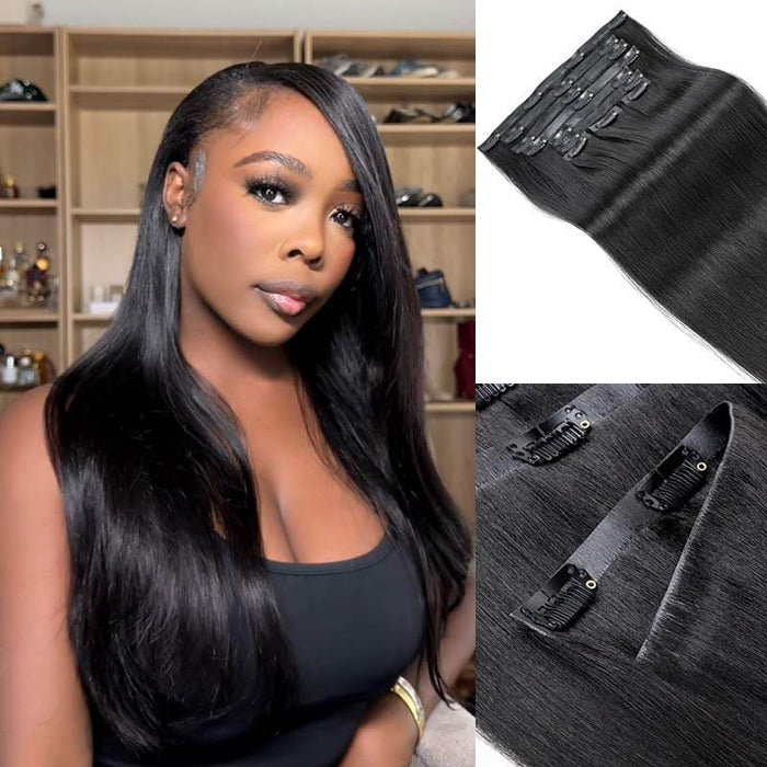 Upgraded PU Clip Ins (Most invisivle) / 9 PCS+5 PCS (Full Head) / 14''