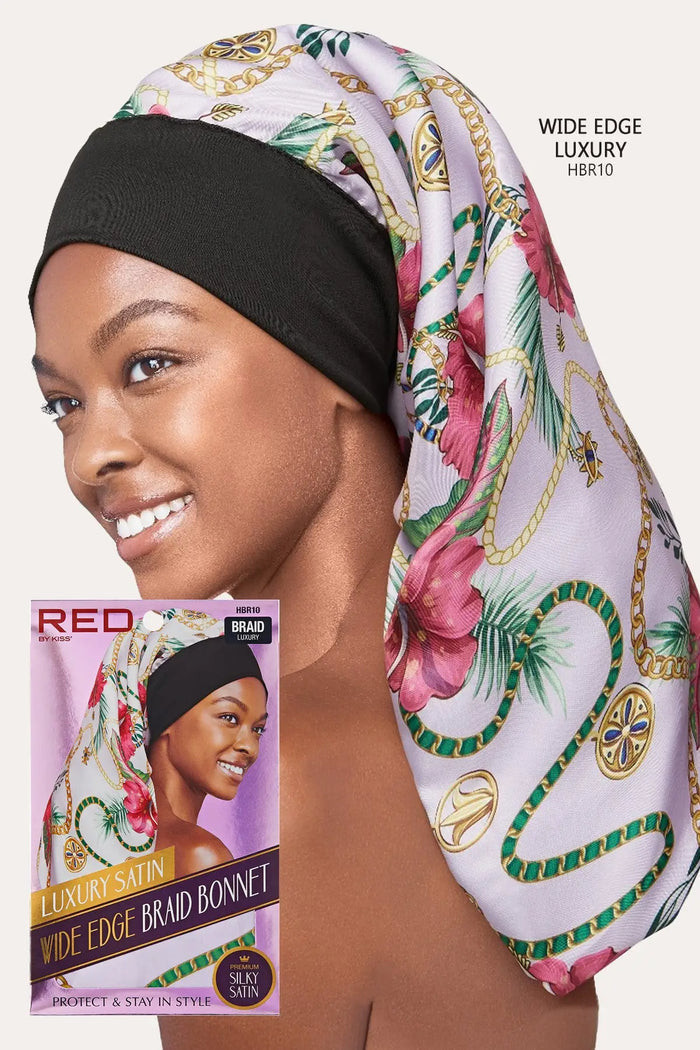 RED BY KISS DRAWSTRING SILKY BRAID BONNET - BSW BEAUTY CANADA