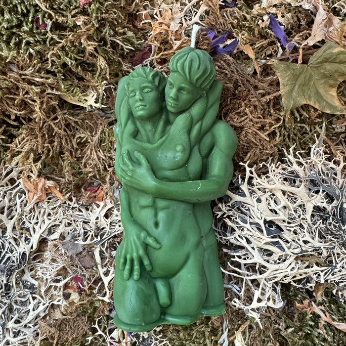 Same Sex Couple Men Gay Love Spell Shaped Candle
