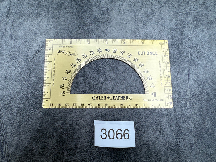 SECONDS - The Rectangle Protractor – Solid Brass Imperial and Metric Ruler with Protractor - 3066