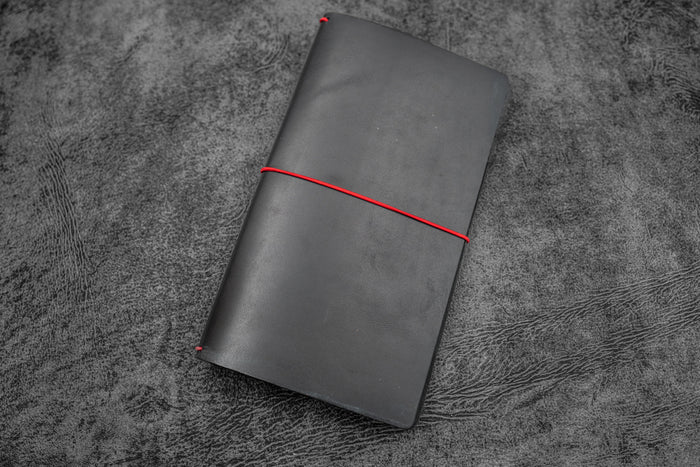 SECONDS Leather Traveler's Notebook Cover - Black