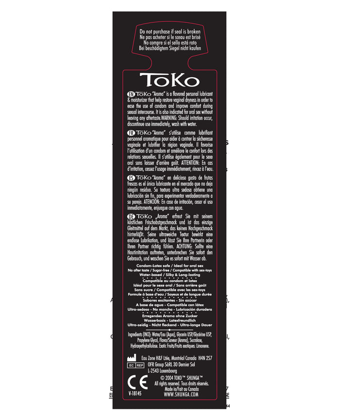 Shunga Toko Aroma Lubricant Coconut Thrills 5.5 fl oz