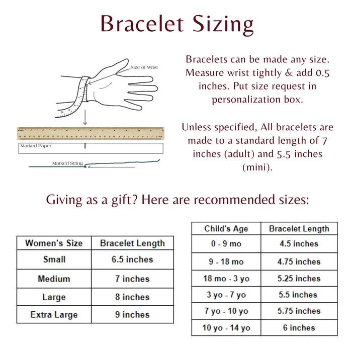 Simply Stated Small Gemstone Matching Mother Daughter Bracelet Set