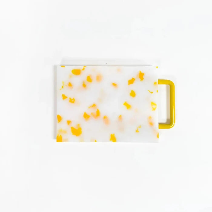 Small Yellow & White Cutting Board