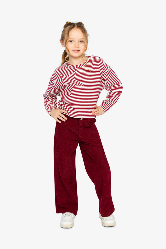 Soft Jersey Top Red And White Stripes-4