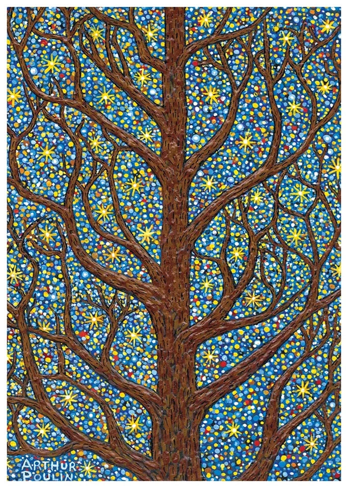 Starry Tree Foil Holiday Cards