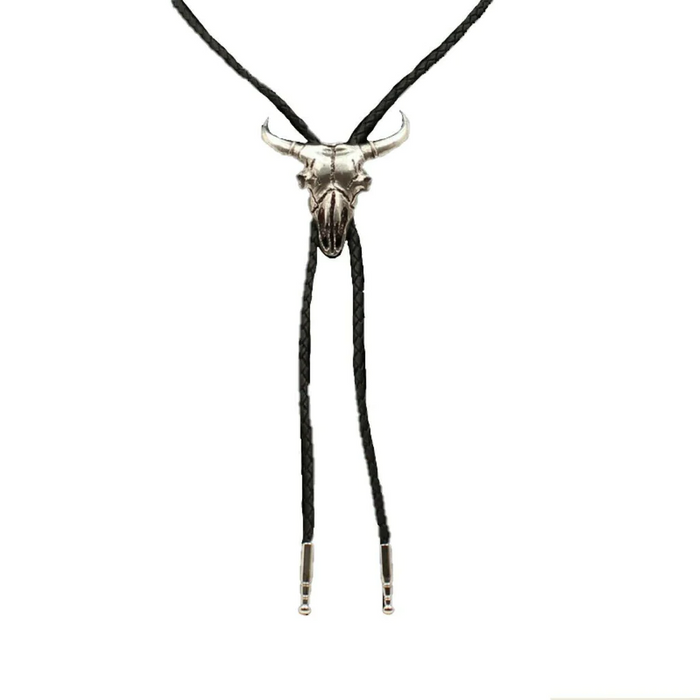 Steer Skull Slide Bolo Tie
