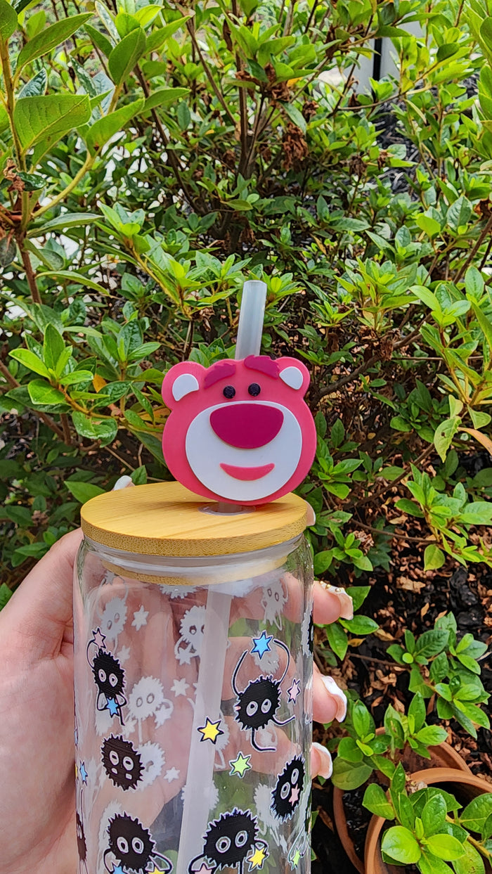 *STL /3MF FILE * Cartoon Bear Straw Topper 8mm & 10mm