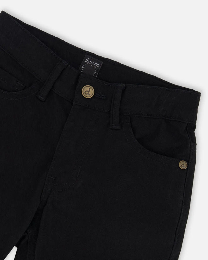 Stretch Twill Pants Black | Deux par Deux | Jenni Kidz