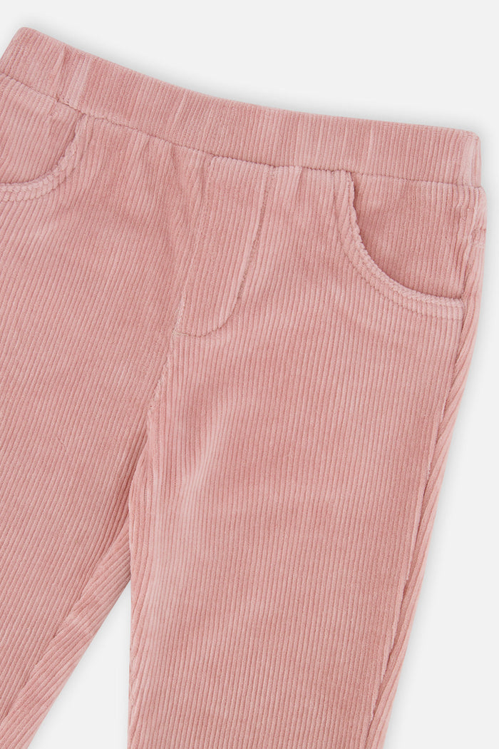 Stretch Velour Treggings Pale Dusty Pink-4
