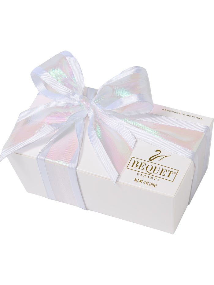 11 oz / White Box with White Sheer Ribbon / Celtic Sea Salt
