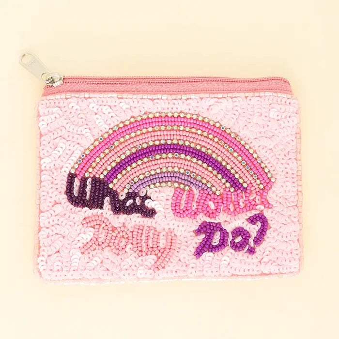 Western Dolly Themed Embroidered Coin Bag