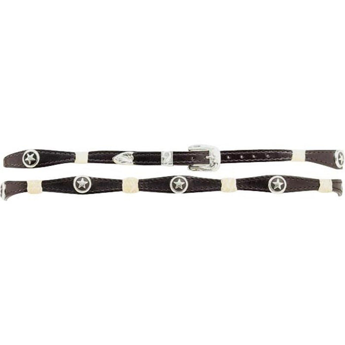 Western Star Leather Brown Hat Band