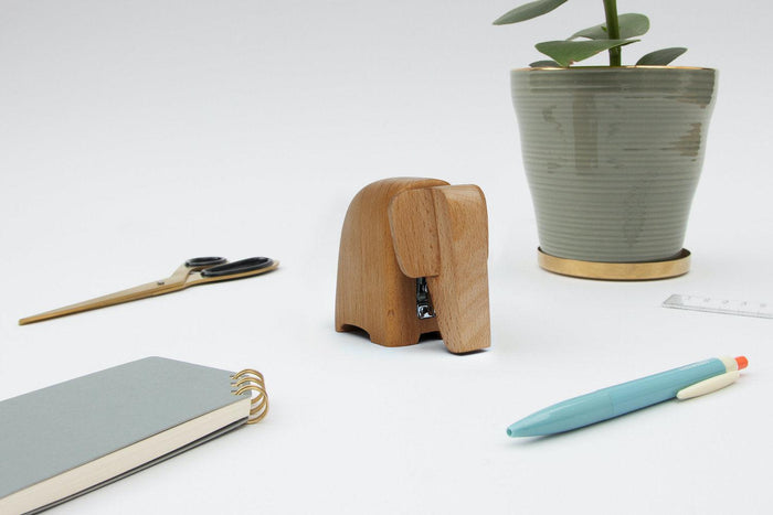Wooden Elephant Stapler Small