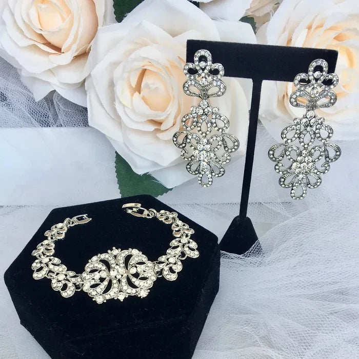 Wedding Jewelry - Cubic Zirconia Bridal Bracelet - Available in Silver and Gold