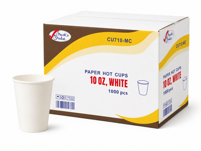 10 oz White Paper Hot Cups