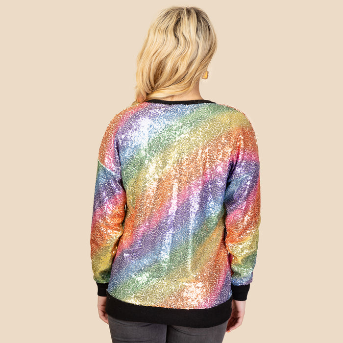 10655 - Rainbow Sequin Sweater