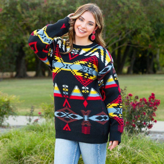 10670 - Geometric Print Sweater