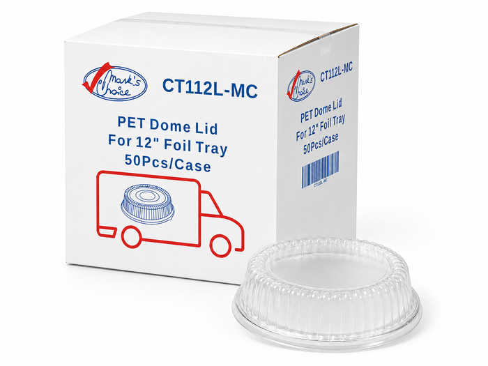 12" PET Tray High Dome Lid - CT112L-MC - 50 pcs